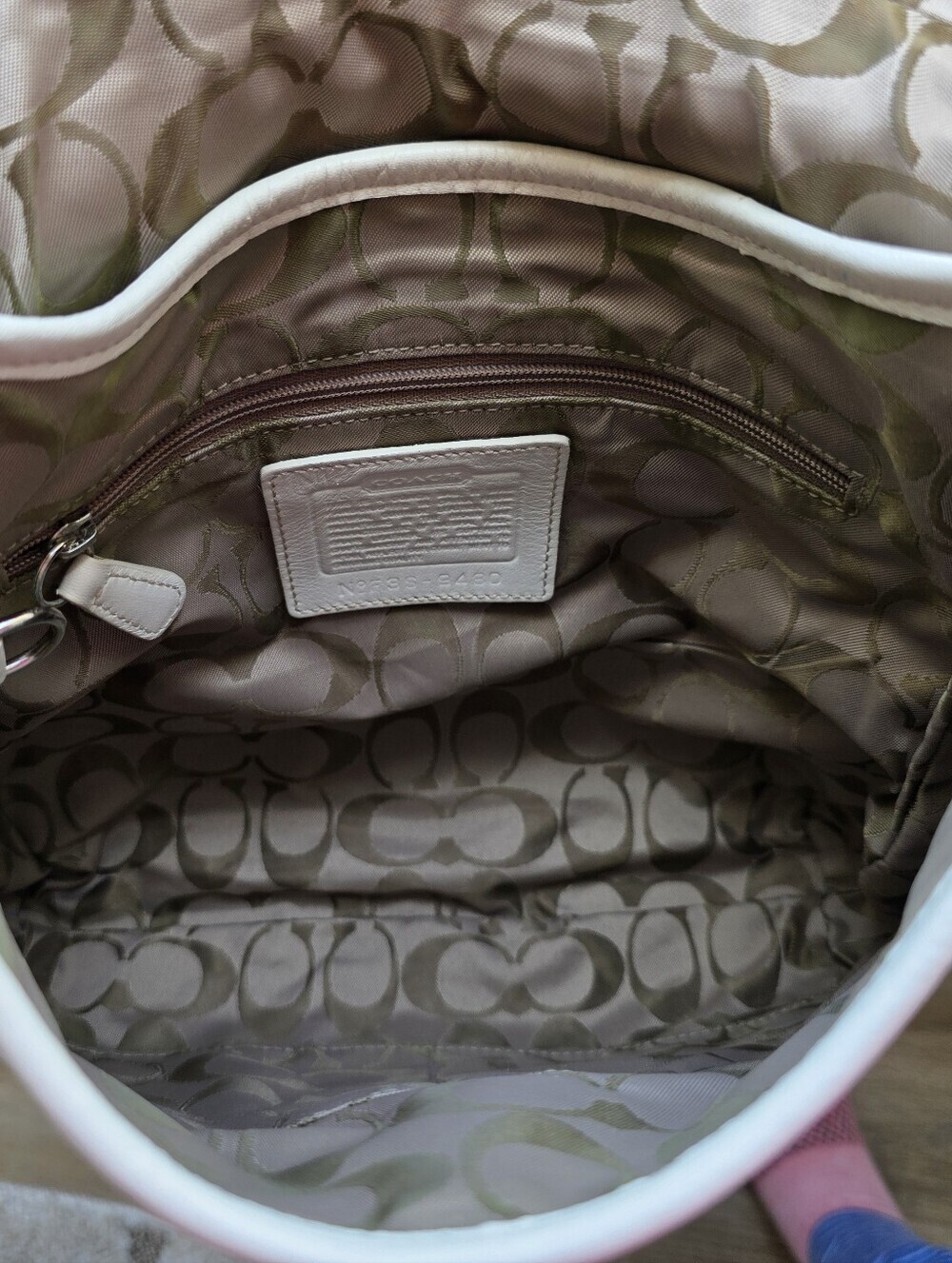 Coach Vintage Soho Large White Leather Convertible Crossbody Shoulder Bag Y2K - Picture 12 of 15